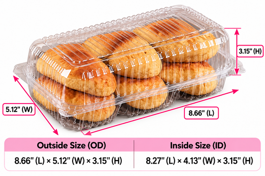 Square Clamshell Container