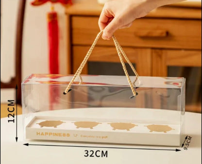 Transparent Cupcake Boxes (Rope Handle)
