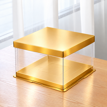 Caja para pasteles (doble capa transparente)