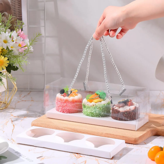 Transparent Cupcake Boxes (Rope Handle)